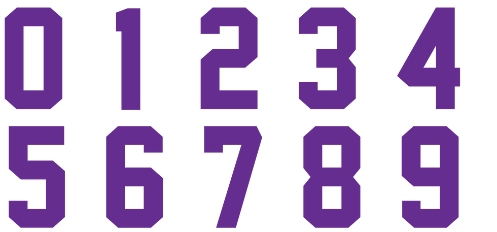Thumbnail: purple single number heat transfer image