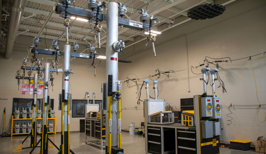 Missouri Valley lineman training room