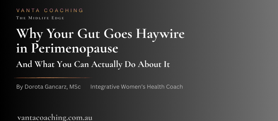 Woman experiencing perimenopause gut symptoms - VANTA Coaching Adelaide