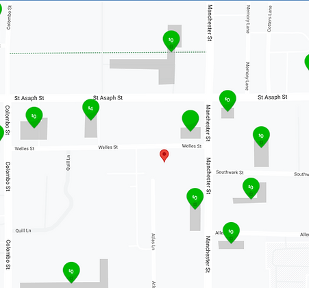 Muy Muy parking map