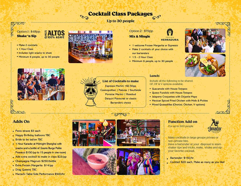 Muy Muy Menu Tapas Margarita Bar Muy muy menu tapas margarita bar