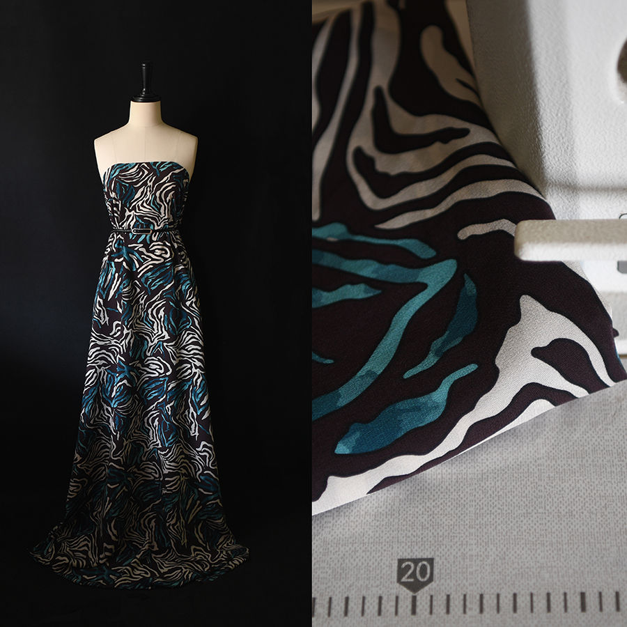 Thumbnail: Silk Crepe 18m/m - Zebra - Ngựa vằn