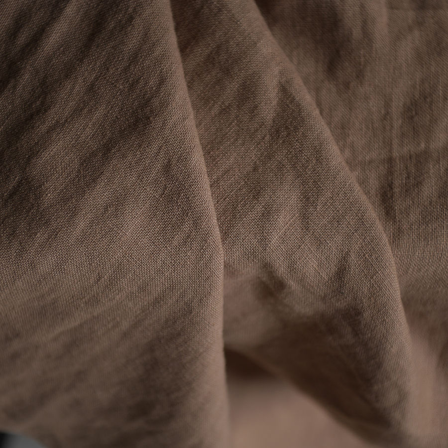 Thumbnail: 100% linen, sợi bố - Vàng đất ánh nâu