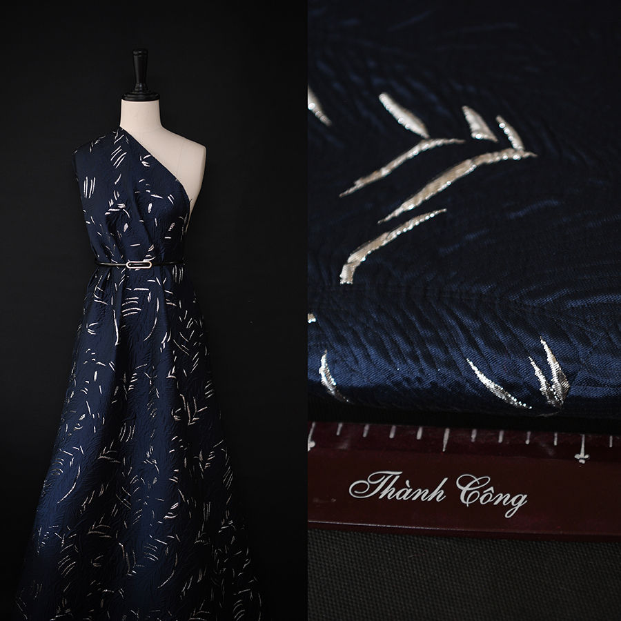 Thumbnail: Lá navy metallic bạc