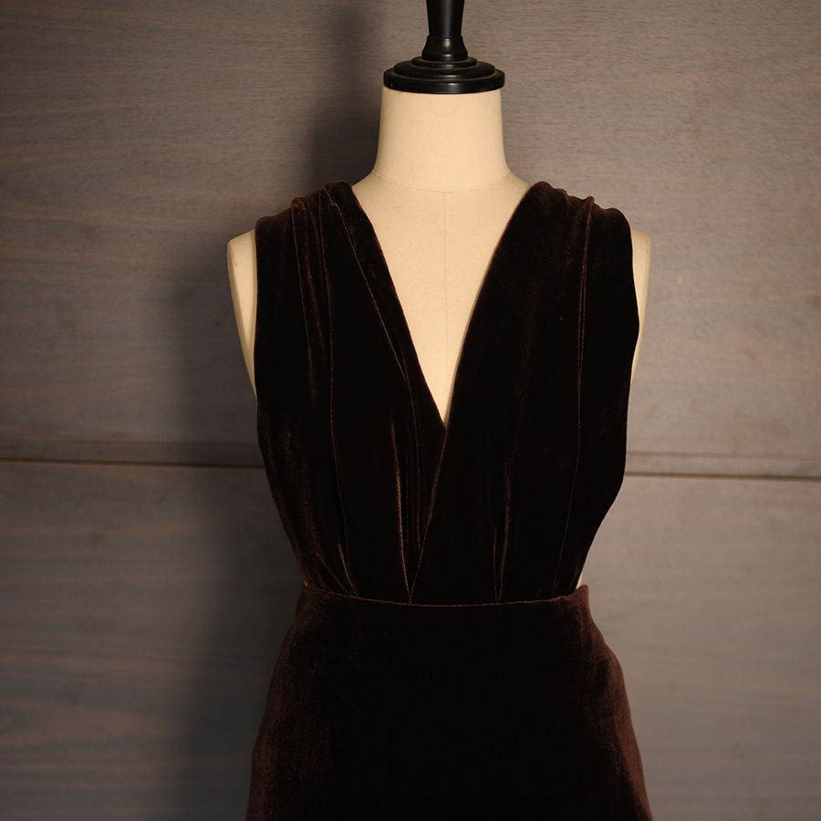 Thumbnail: Nhung the tơ tằm -Dark brown
