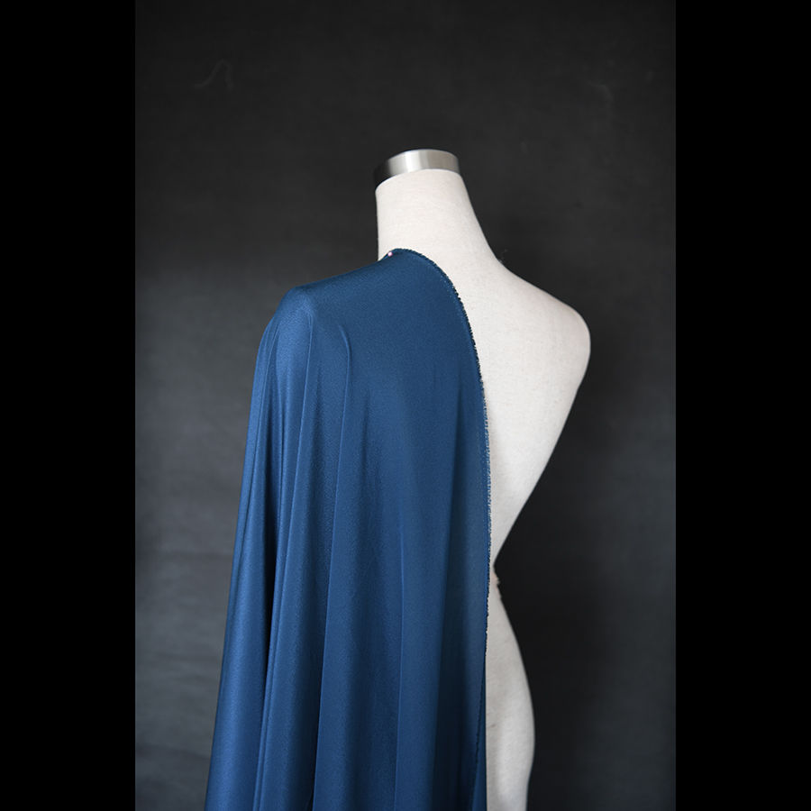 Thumbnail: Silk Georgette 8mm - Màu navy ánh xanh