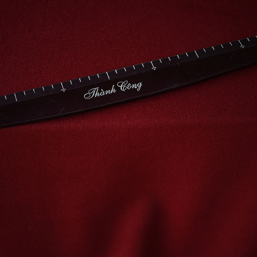 Thumbnail: Dạ mỏng 1 mặt 100% wool -Đỏ true red