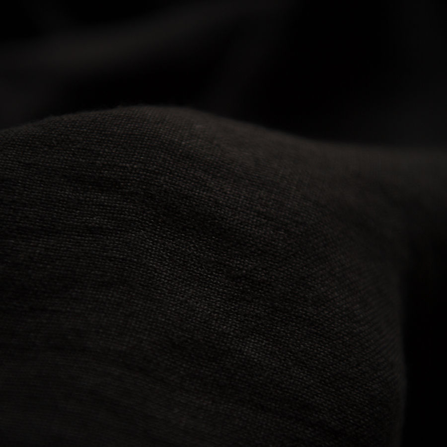 Thumbnail: 100% linen, sợi bố - Màu đen