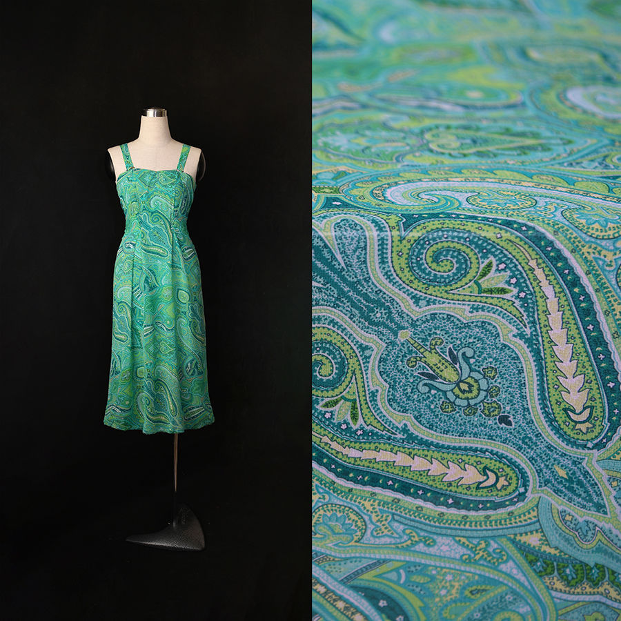 Thumbnail: Silk 12mm - Georgette - Trái tim xanh