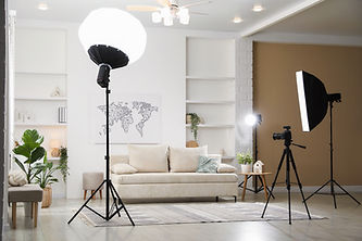 Real estate shooting Professional photo studio equipment in living room.jpg