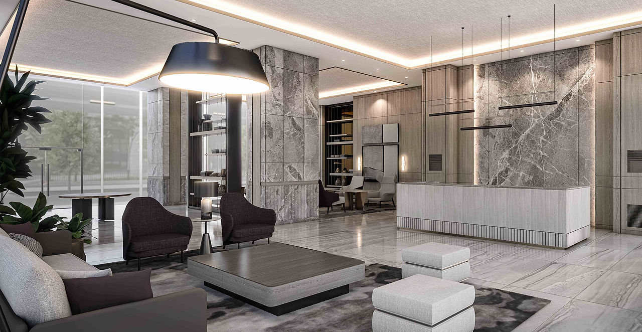 PARK EAST PLACE - Main Lobby View 01 (Artist_s Perspective)