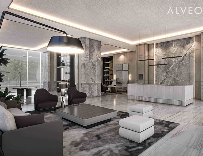 PARK EAST PLACE - Main Lobby View 01 (Artist_s Perspective)