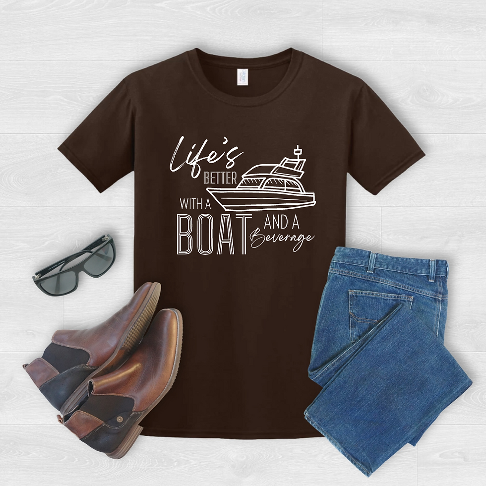 Thumbnail: Life's Better with a Boat and a Beverage Shirt- Boat Life 
