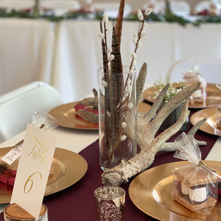 Feather Rustic Wedding Centerpieces 