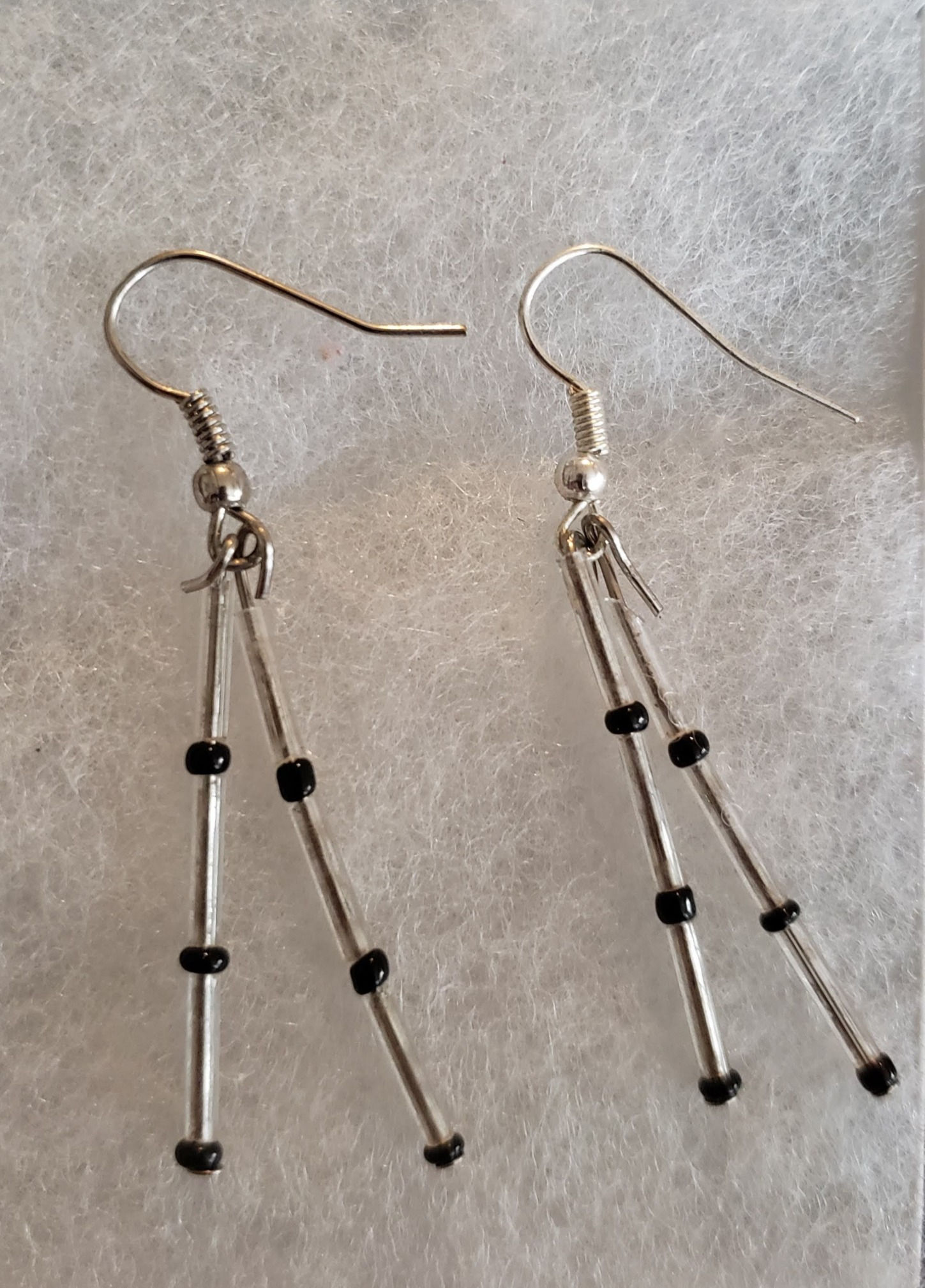 Clearly Black Earrings