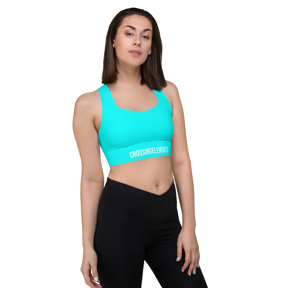 Miniaturbild: Run2Swim. Recycled Longline Sports Bra - Ocean Mint. 