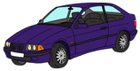 BMW série 3 compact bleue