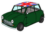 Austin MINI Union Jack vert anglais