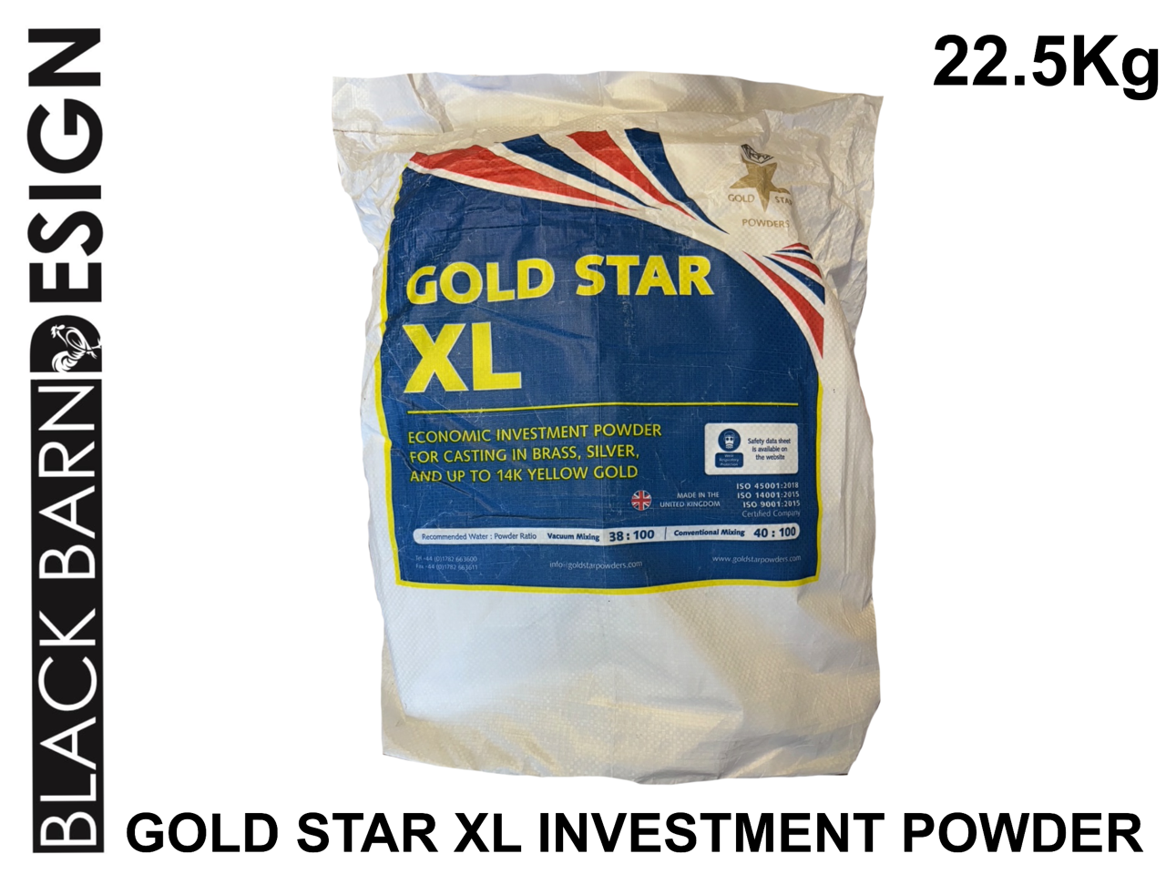 22.5Kg Gold Star XL Investment Powder for Casting All Metals Gold Silver Brass