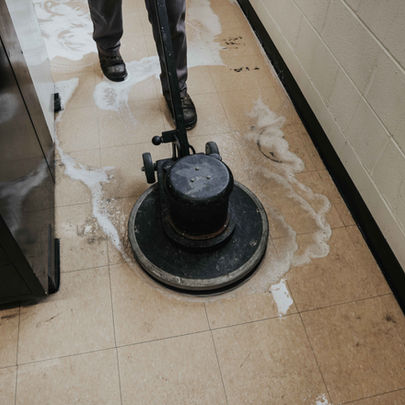 Commercial Floor Cleaning after Winter Stains