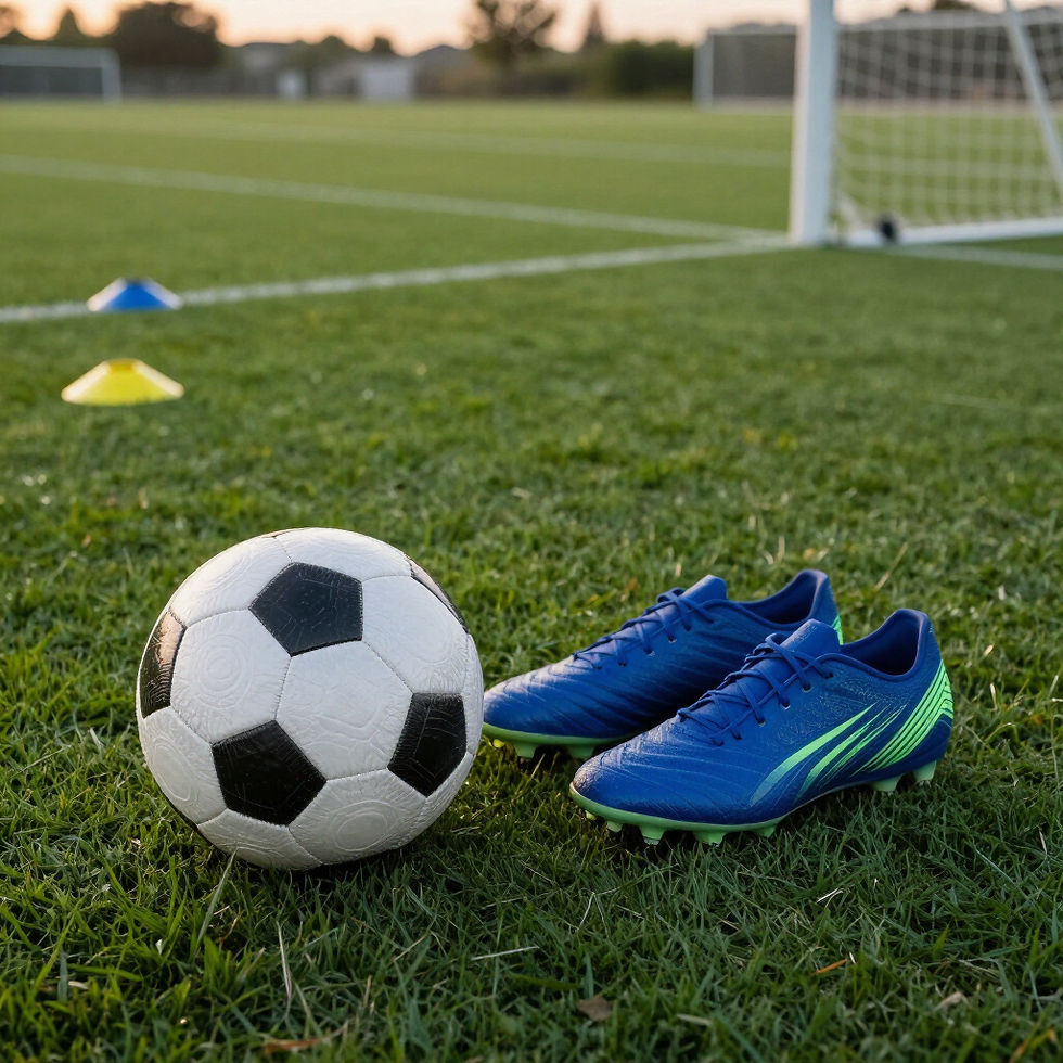 Athlete on sports field during training