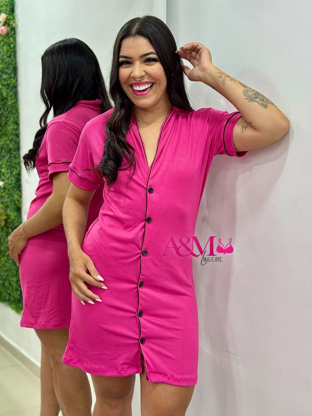 Camisola Americana com Botões Funcionais 💕