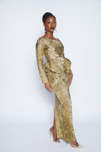 すず極美品CITY SHOP 2024ss GOLD LAME DRESS Gold Lame Dress | Madame Adassa, Inc.,