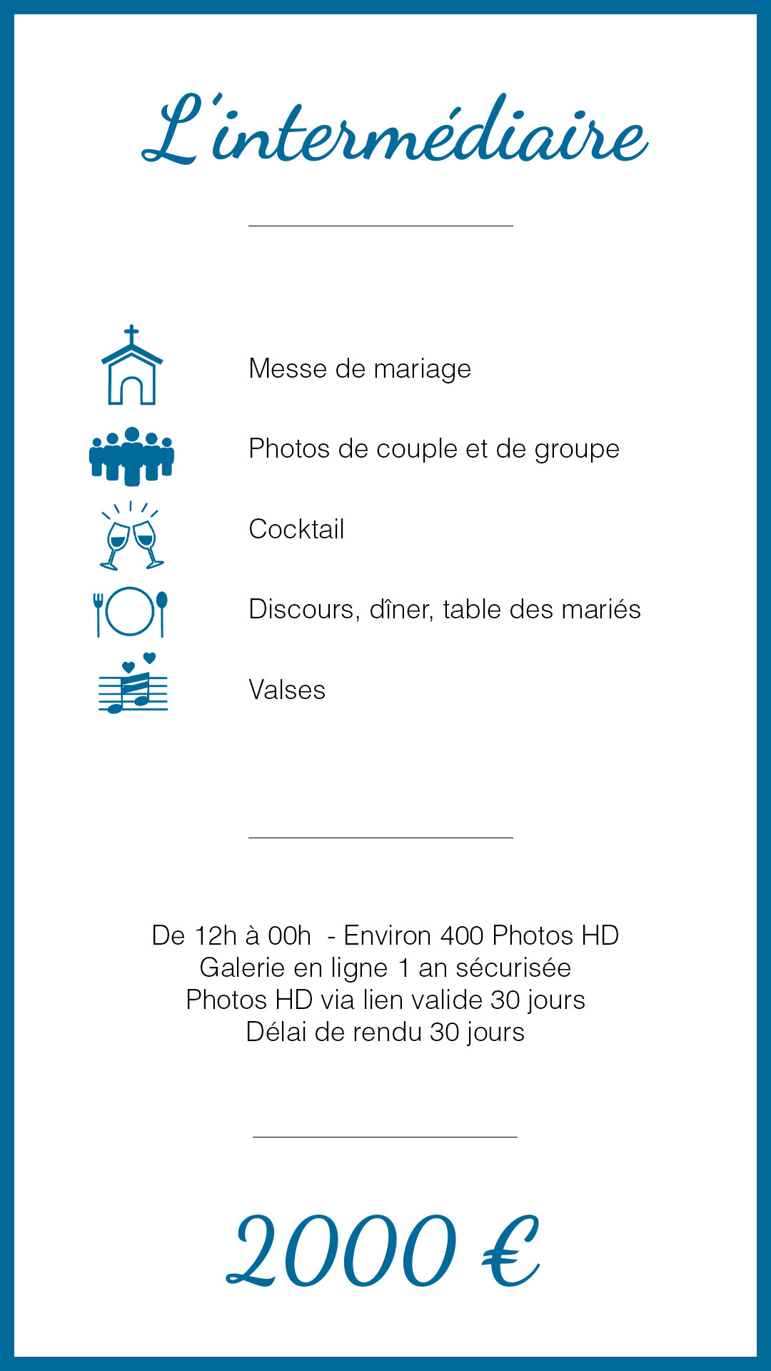 tarif photographe de mariage catholique