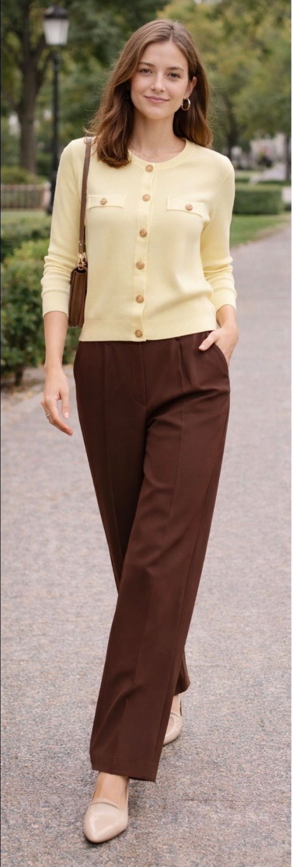 Cardigan Giallo con bottoni gioiello