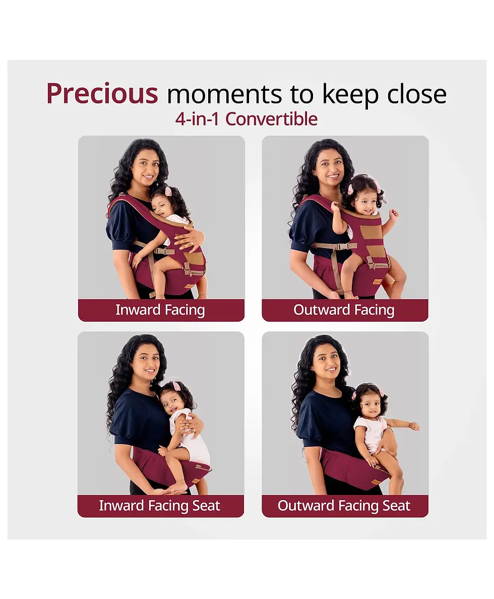 Thumbnail: LuvLap Royal Baby Carrier with Lumbar Support and Padded Belt