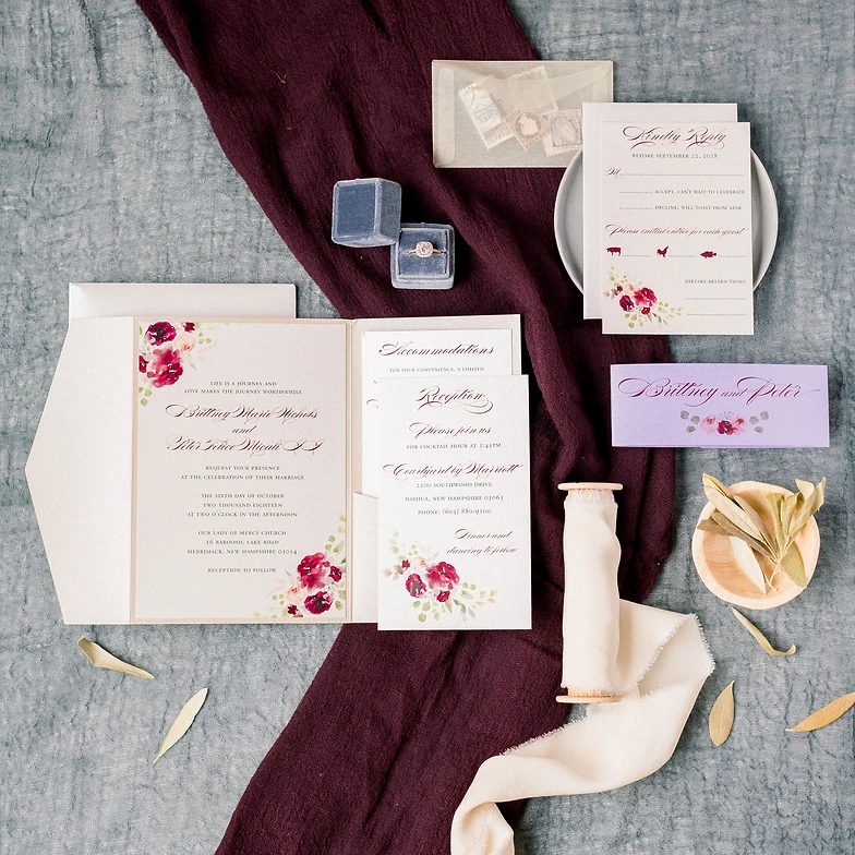 nh wedding invitations ashley elizabeth designs wedding invitation folder