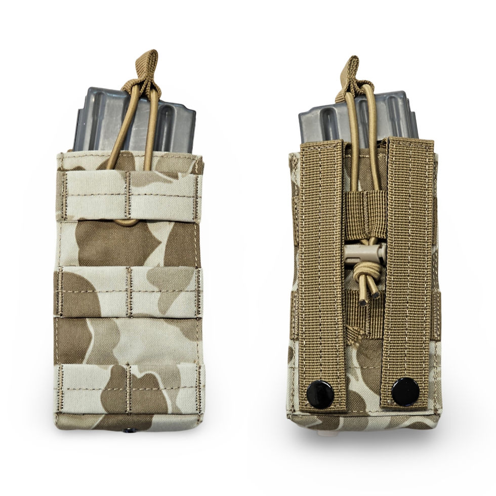 Single MOLLE AR/AK Magazine Pouch P1942 Frogskin Brown