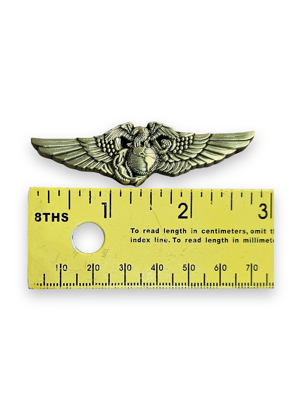 Thumbnail: US Marine Corps style Wings W/ Embattled EGA Antique Brass