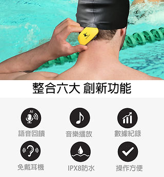 骨傳導耳機-游泳耳機-游泳手環手錶-Beker Pro | GALERDO卡洛動