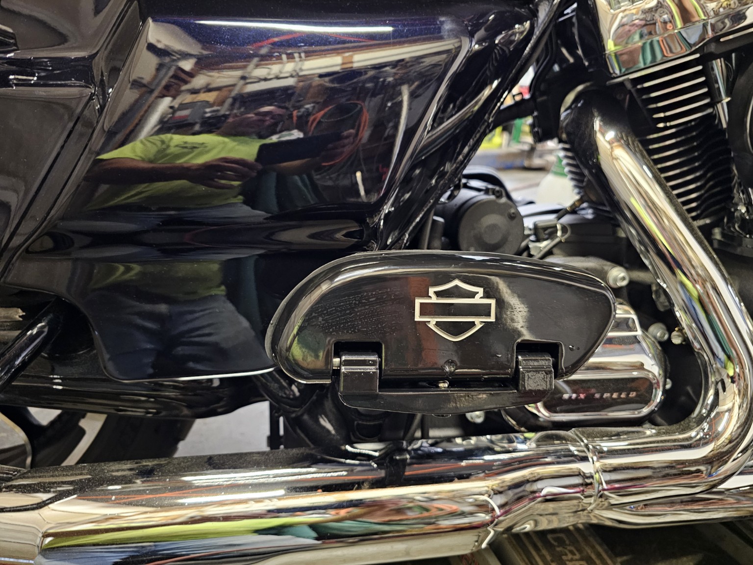 Finished engraved motorcycle footboard