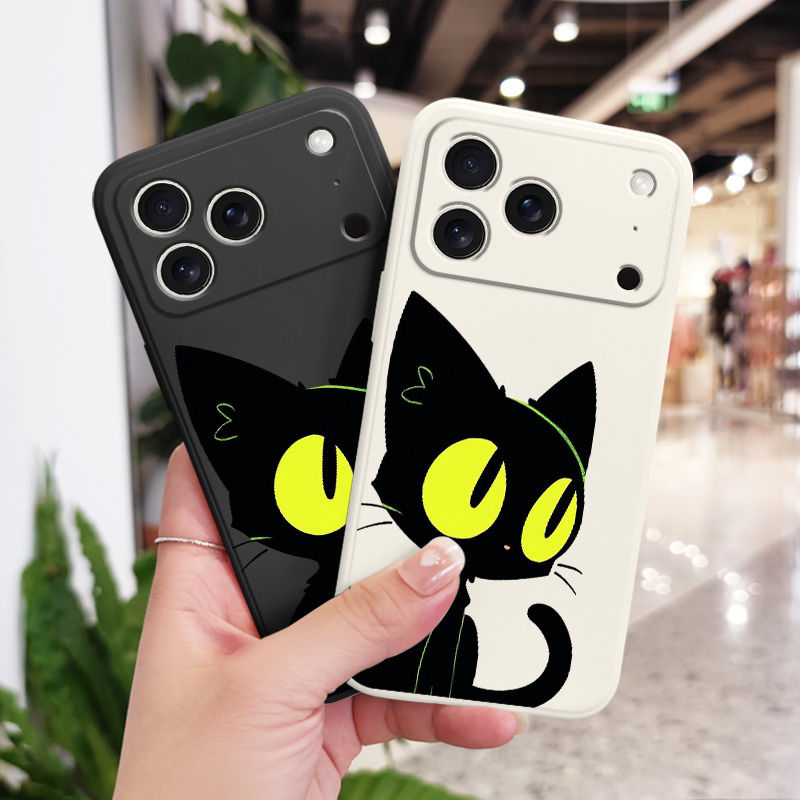 Thumbnail: Fluorescent Cat Phone Case For iPhone 17 Air 16 16e 15 14 13 Pro Max Plus Mini L