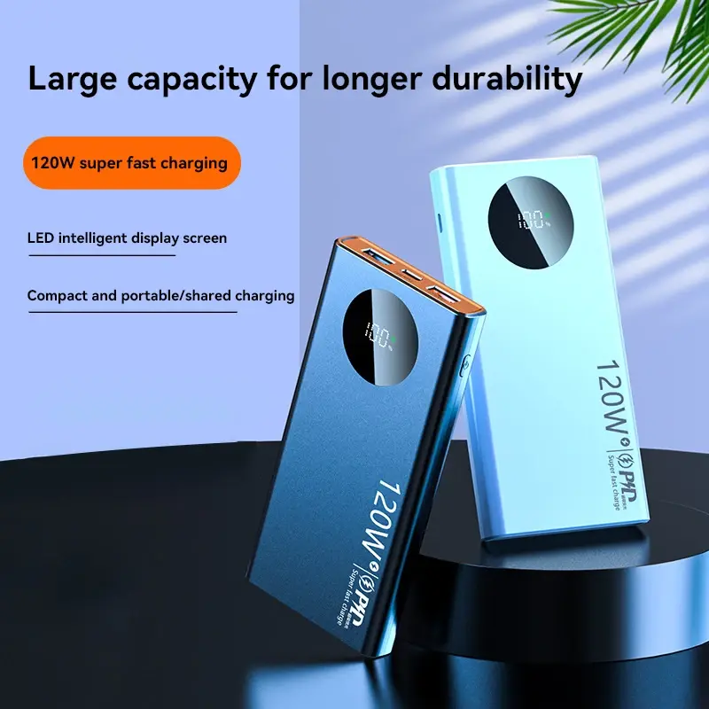 Thumbnail: 80000mAh High Capacity Power Bank 120W Super Fast Charging Powerbank Portable Ba