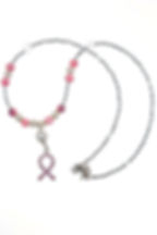 Breast Cancer Awareness Beaded Necklace front