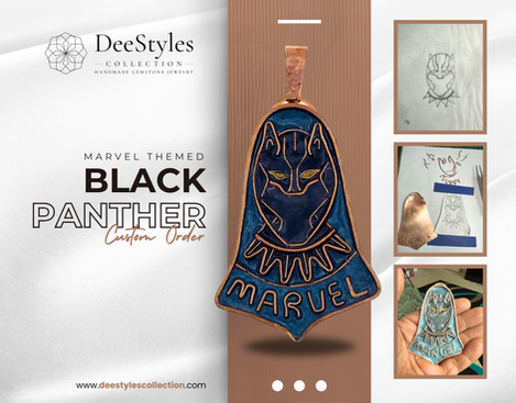 black panther mask pendant