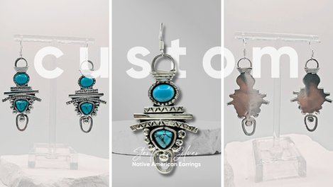 Silver Native American earrings