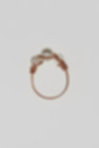 Handmade Pearl Trio Ring in copper overview