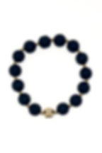 Matte Black Onyx Stretch Bracelet front