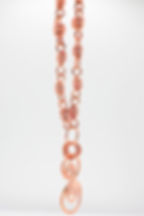 Copper Barrel Chain Necklace swirl