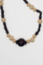 Wooden Beaded Necklace closeup