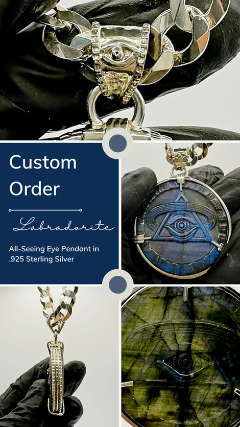 hand-carved all-seeing eye pendant