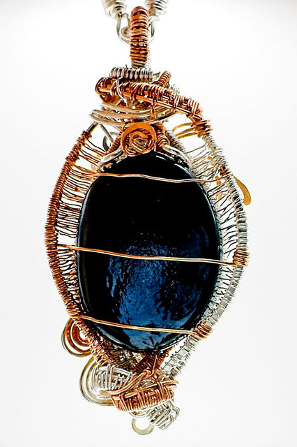 Black Howlite Cabochon back