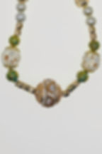 Victorian Etruscan Inspired Beaded Necklace closeup