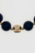 Matte Black Onyx Stretch Bracelet closeup