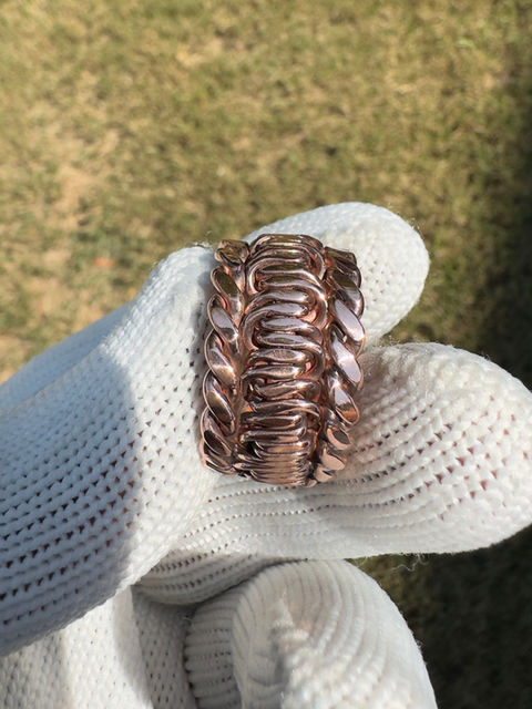 TRIPLE BRAID Pure Copper Twisted Ring - Heritage Weave Stacking Ring