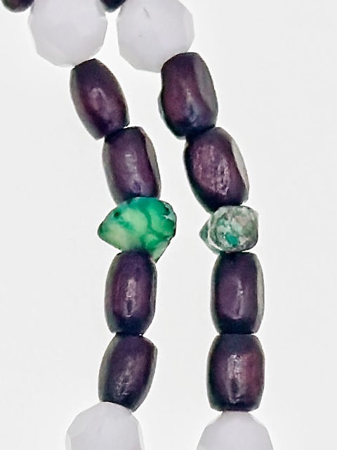 Wood Beaded Necklace closeup